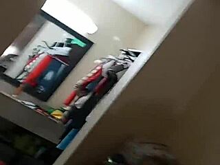hot load lands on small tits of redhead couple