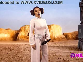 yoda defeats luke to fuck princess leia in doggystyle and cowgirl positions