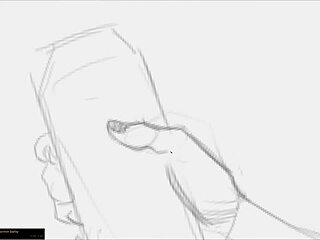 Timelapse z 23.6.2022 s kreslenými anime hentai scénami