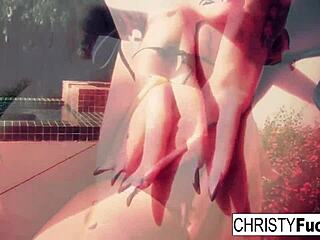 Hot christy mack masturbates in the shower