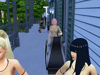 嘿看火影同人67！雏田小樱井猪野天天情趣健身服辣妻狂野