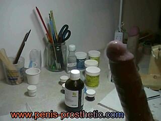 Painting The Prosthetic Penis In The Studio