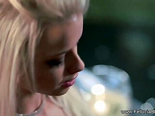 blonde milf gives experienced blowjob in cfnm setting