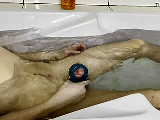 yo, check supermdick33 stroking a double dildo with that big cock... wild! 😜