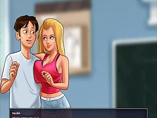 Chatting about fucking Roxxe in the locker during Summertime Saga