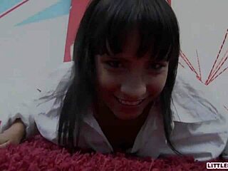 Horny Latina amateur Lorie pleasures herself with her fingers