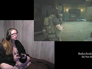 Fat and beautiful brunette gets naked in Resident Evil 3