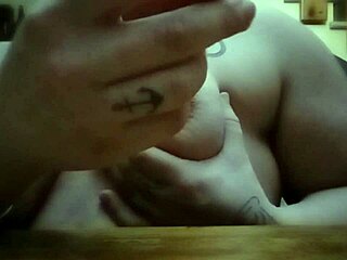 natural tits bound in bdsm play with screwdrivers teasing sensitive areas