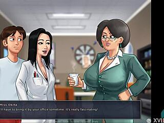 समरटाइम सागा 33: क्लास में सेक्सी एशियन टीचर को बांगिंग