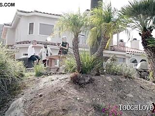 toughlovex bts with blonde spinner kiara cole deepthroating