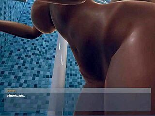 Twisting in bathroom for intense anal action