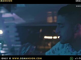 brunette latina licks redhead's pussy in lesbian sucking scene.