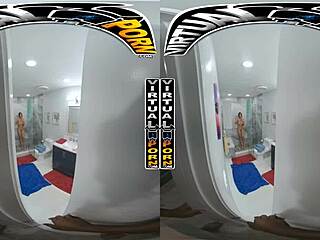 Big cock and big tits in a virtual reality sex scene with Scarlett Alexis