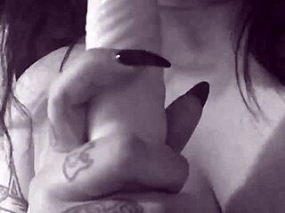 Latina with piercings enjoys wet nipple play session