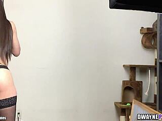 Olivia Wilder Rides Big Black Cock Backstage