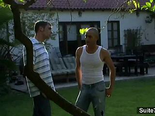 excited gay feels the thrill of getting banged and cummed on