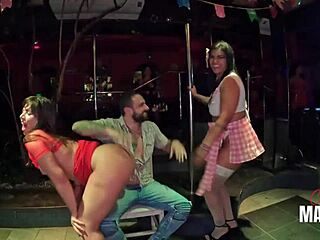Natural tits and big asses on display in Brazilian swing party