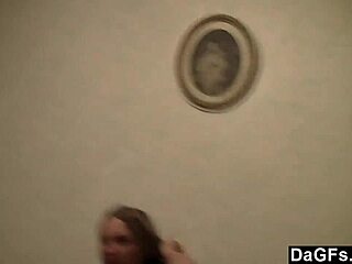 This blonde teen strips and gives blowjob on webcam 😍