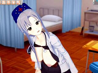 Intense breast rubbing on yagokoro eirin in touhou