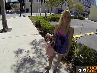 Blonde amateur bangs for cash in POV video