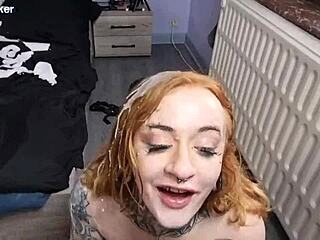 Deep throat and rough anal in extreme piss video