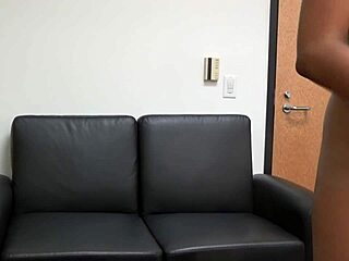 Lala Black undergoes casting interview showcasing ebony pussy and black features.