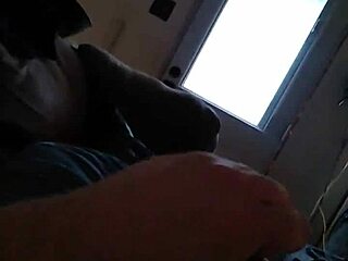 slowly stroking my big cock until i bust