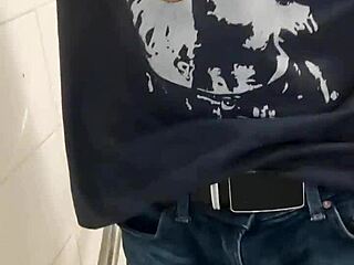 Wetting jeans and peeing in bathroom