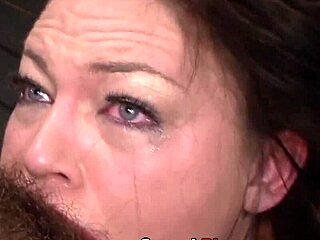 BDSM Slave Gags On Deepthroat Sucking