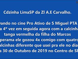 cdzinha limasp at cinema with active from sao miguel pta and another with red thong of daughter marcos fliperama 30102019