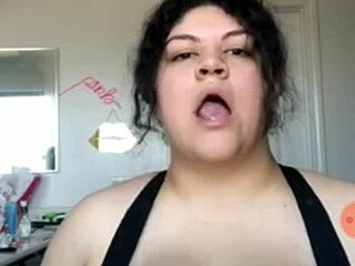 she got naughty showing off her sexy tits in a teasing way