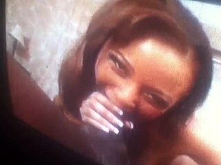 She's fucking and sucking that big dick so good