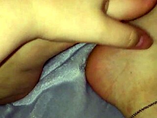 Moisturizing Feet With Lotion On Webcam