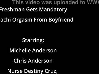 Freshman michelle anderson hitachi wand orgasms by doctor tampa