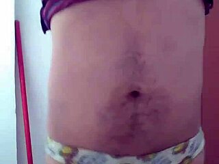 modeling in panties at outdoor party with young interracial amateurs