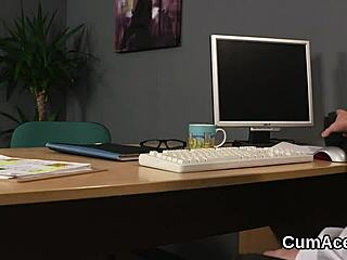 Doll receives facial and swallows the entire load