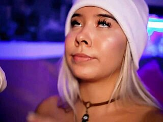 why is the horny blonde teasing her stepbrother's cock in boxers?