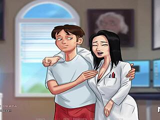Deepthroat and gameplay in an anime visual novel