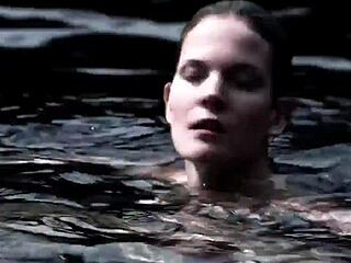 Supernatural Blonde Girl in Bikini Swimming