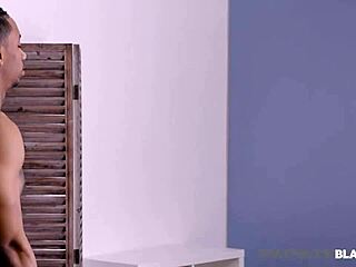 Dark Haired Anastasia Brokelyn Gives Sloppy Blowjob To Big Black Cock