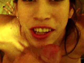 Amateurs Drinking Cum Excitedly!