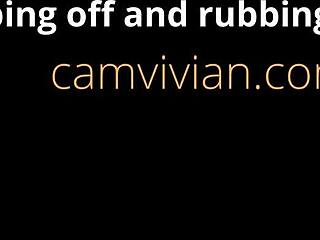 i take off my panties and rub my shaved pussy