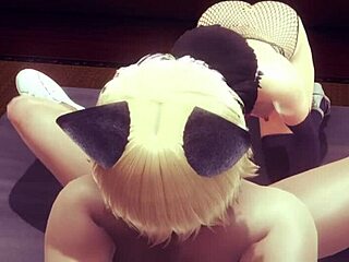 Naruto Hentai: Sarada'nın el işi ve sakso ile Asyalı manga aksiyonu