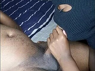 Enjoying a meal with this black cock in amateur sucking
