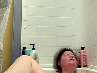 horny milf feels aroused in the shower