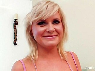 Asa Akira asks, Want to see me nude with a blonde?