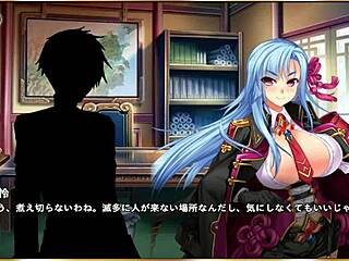 Asian cartoon princess in red dress submits to erotic desires