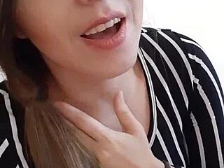 latina amateur plays with toys at home