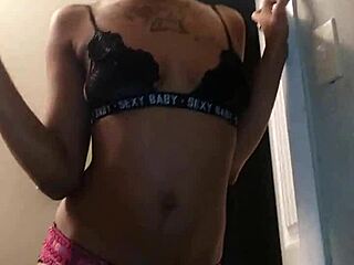 Ebony babe with a big booty rides a huge black cock