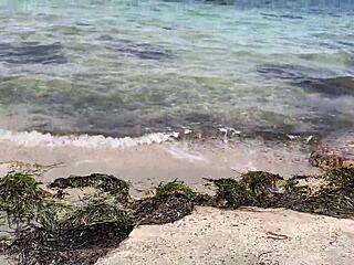 Intense Beach Masturbation Session.